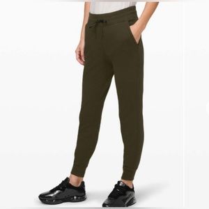 Lululemon warm down jogger in olive green!